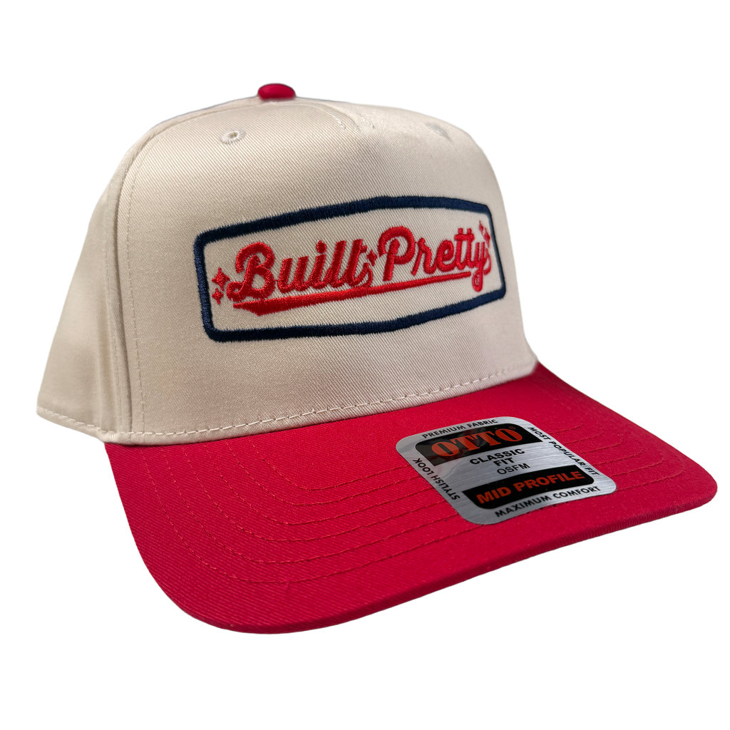 Built Pretty Badge Logo Hat - Red