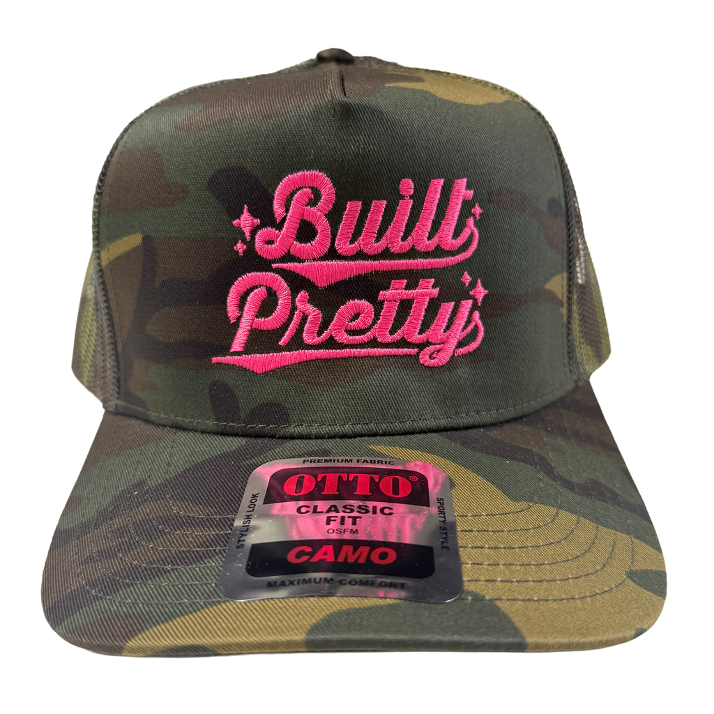 Built Pretty Stack Logo Camo/Pink