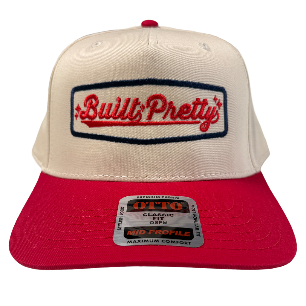 Built Pretty Badge Logo Hat - Red