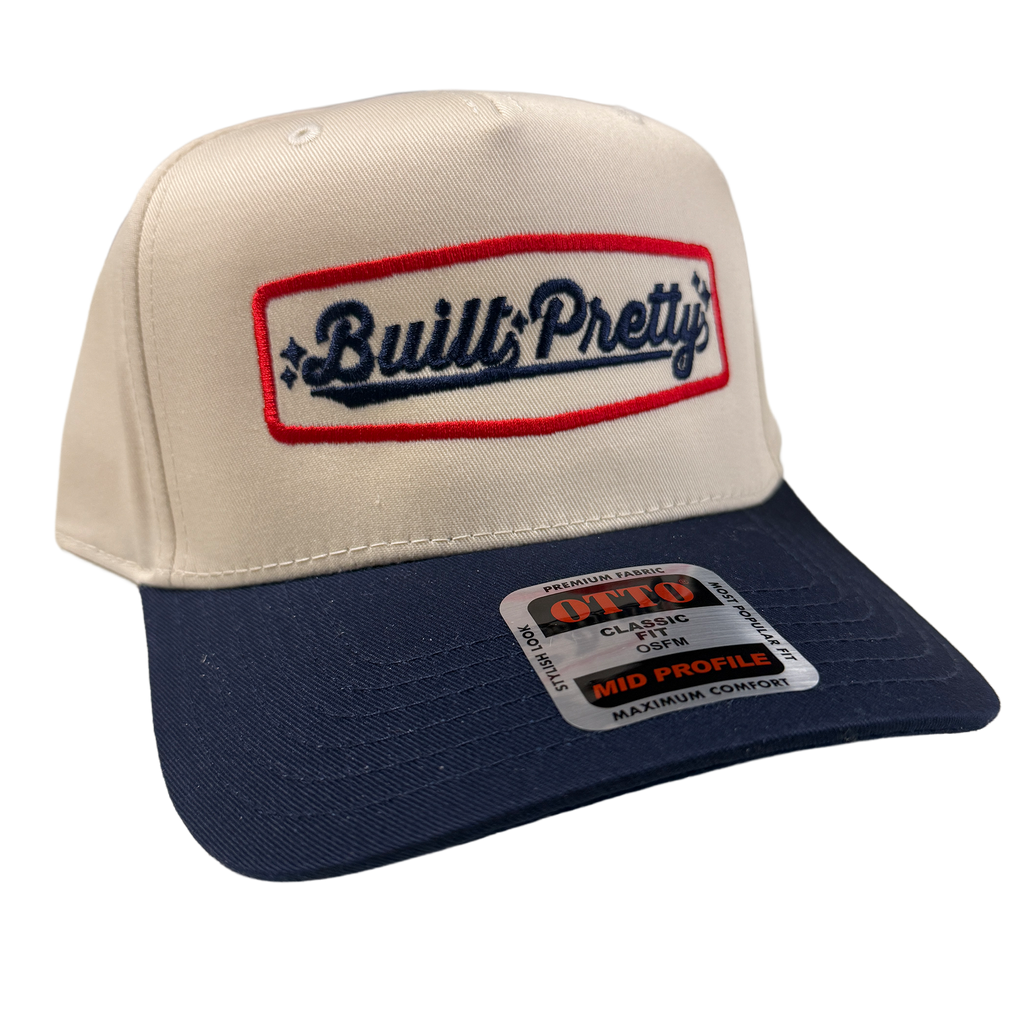 Built Pretty Badge Logo Hat - Navy